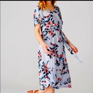 J. JILL V-NECK FLOWY DRESS